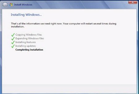 Quá trình cài đặt Windows 7