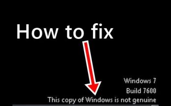 Sửa lỗi this copy of windows is not genuine win 7 build 7601 6