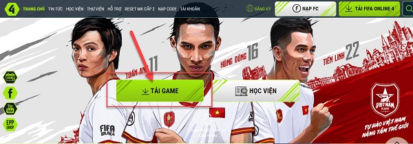 Tải FIFA Online 4 trực tiếp từ trang chủ FO4 Garena