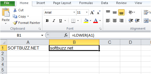 Chuyển chữ hoa thành chữ thường trong Excel bằng hàm =LOWER()