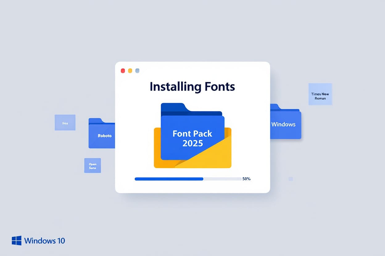 indows 10 Font Installation Interface