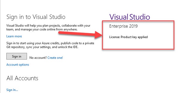 product key microsoft visual studio 2017