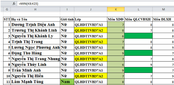 Tổng hợp các hàm trong Excel dành cho dân văn phòng