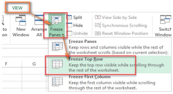 Cách cố định dòng trong excel 2010, 2013, 2016 đơn giản nhất