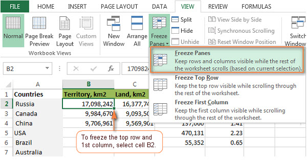 Cách cố định dòng trong excel 2010, 2013, 2016 đơn giản nhất