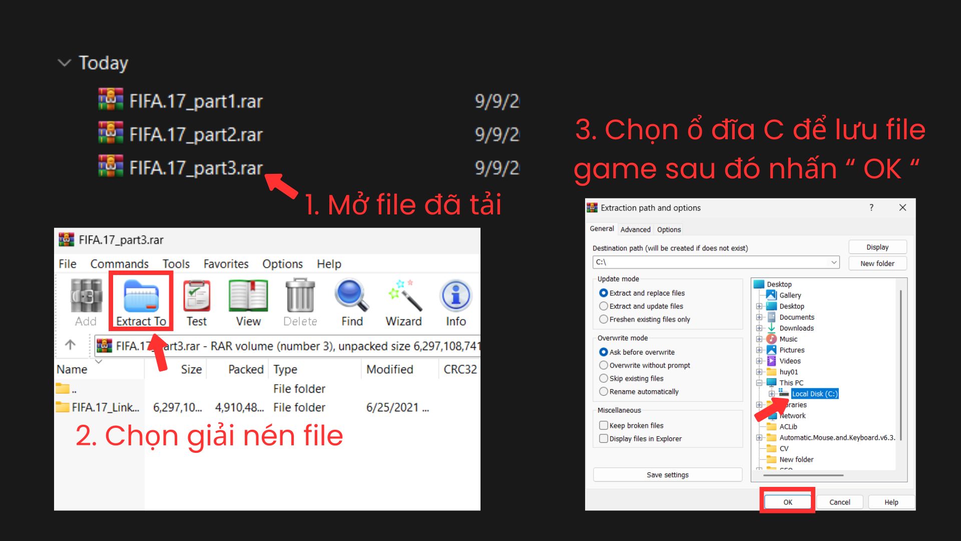 Giải nén file
