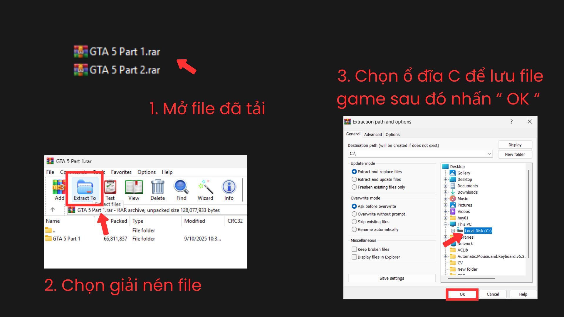 Giải nén GTA 5