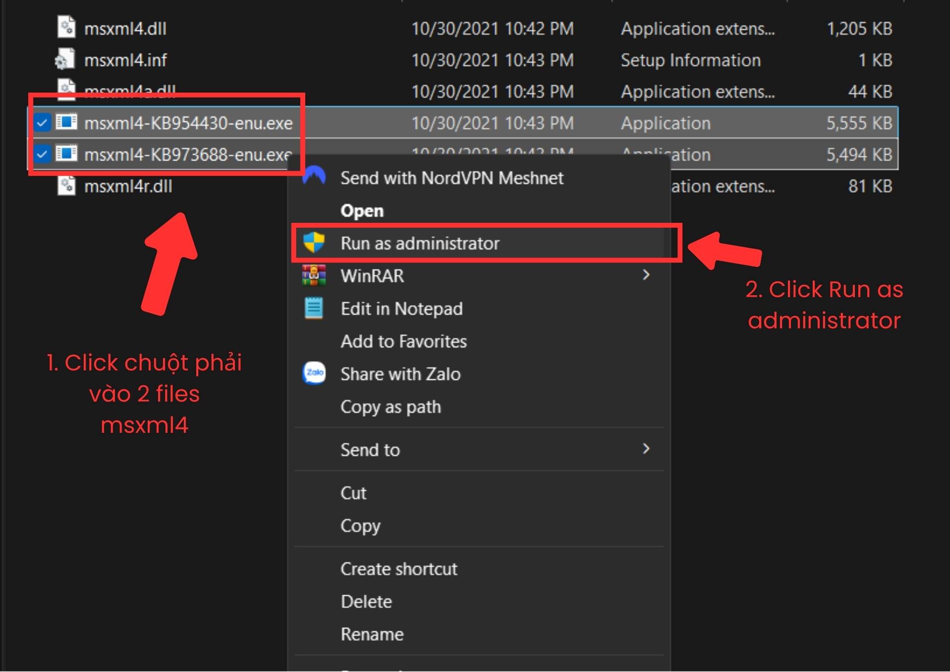Fix lỗi thiếu thư viện msxml