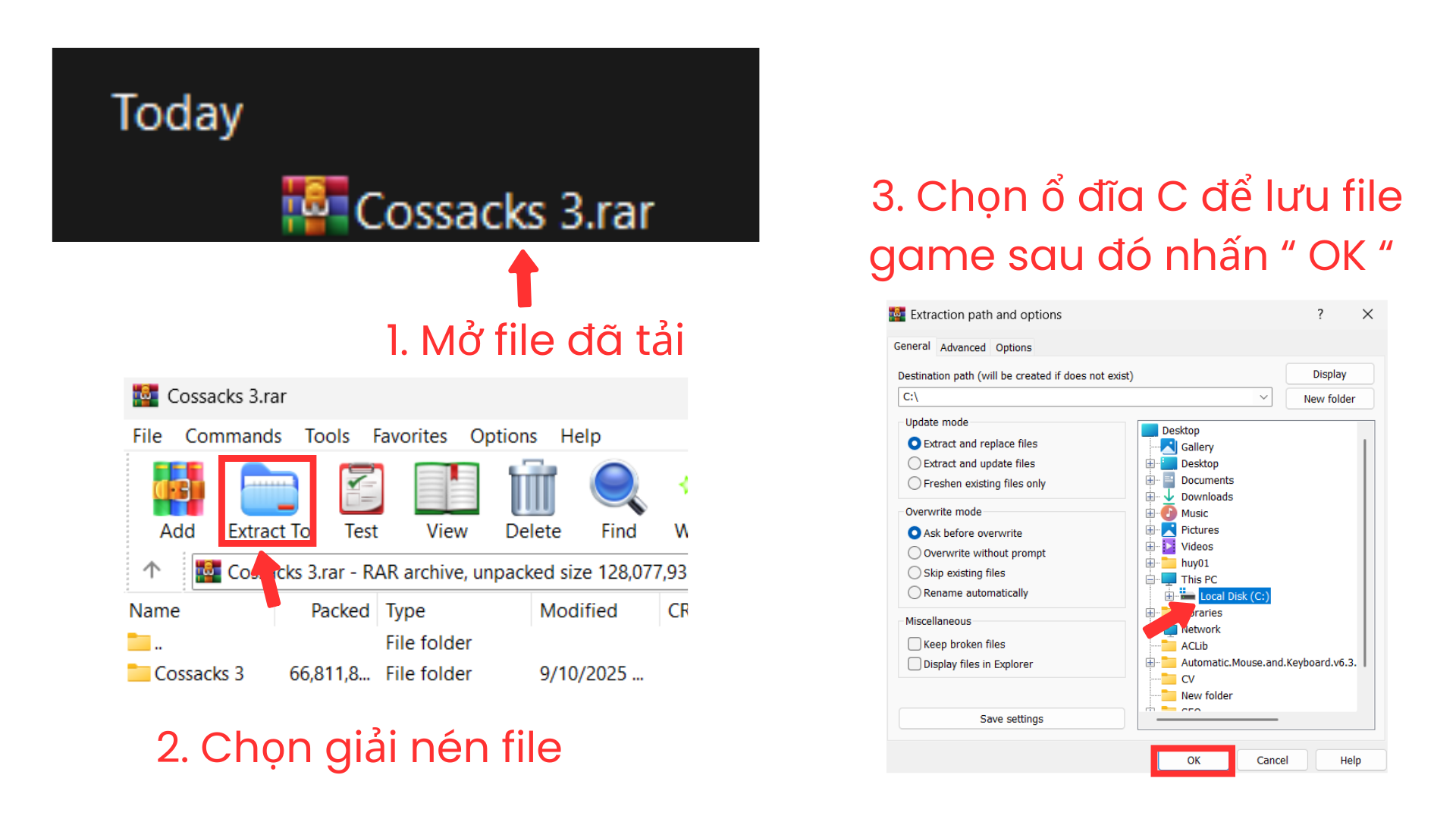 Giải nén Cossacks 3 Việt hóa