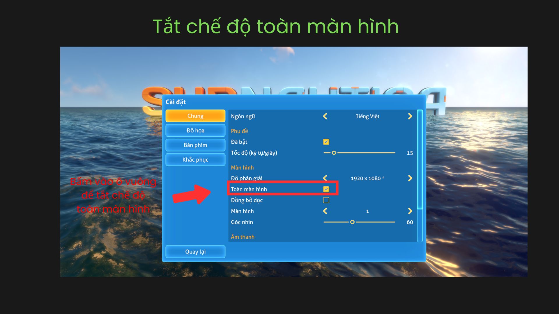 Tải Subnautica Việt hóa - Tích hợp Multiplayer bản full 2025 20 Tắt chế độ toàn màn hình