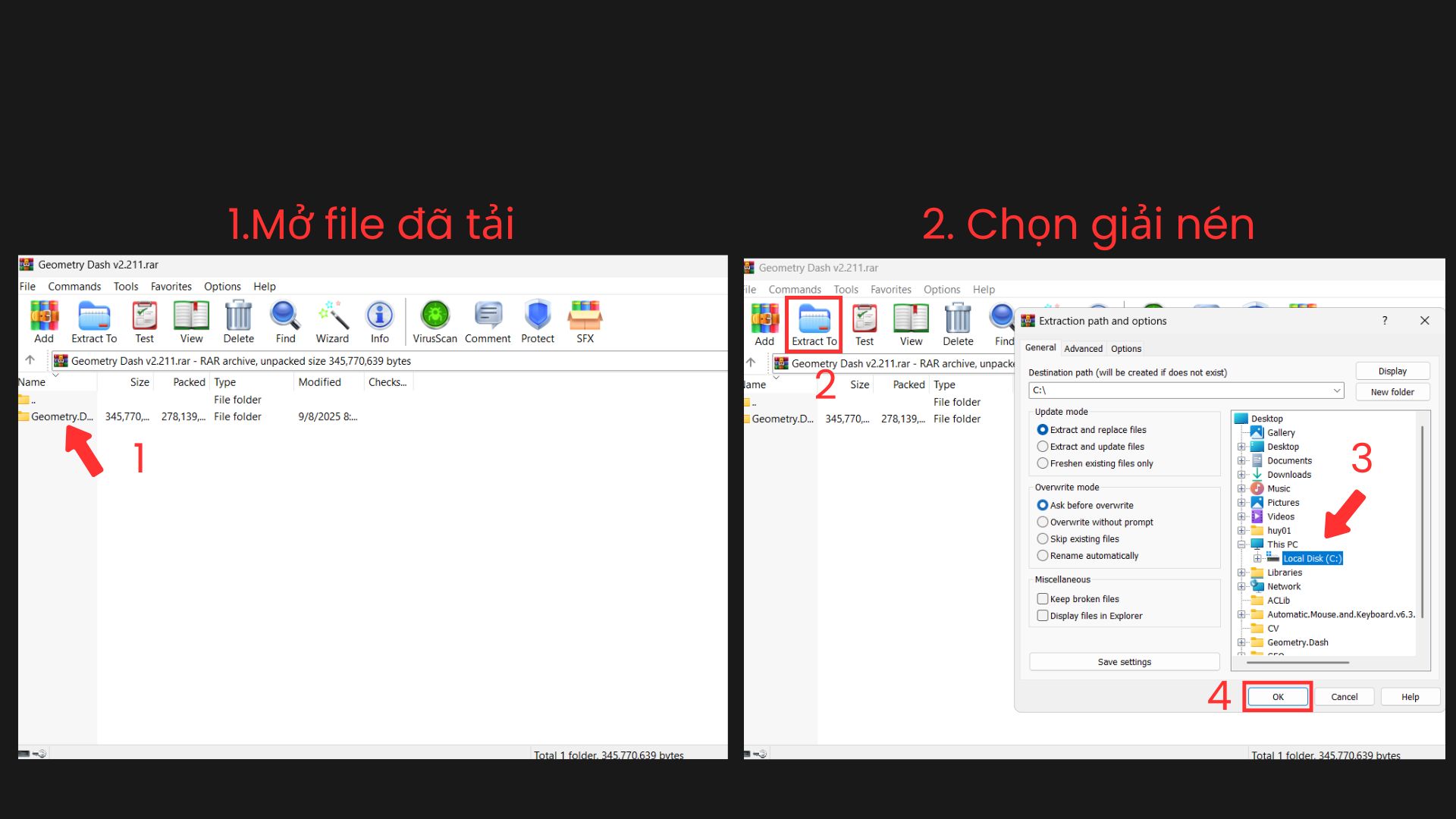Giải nén file