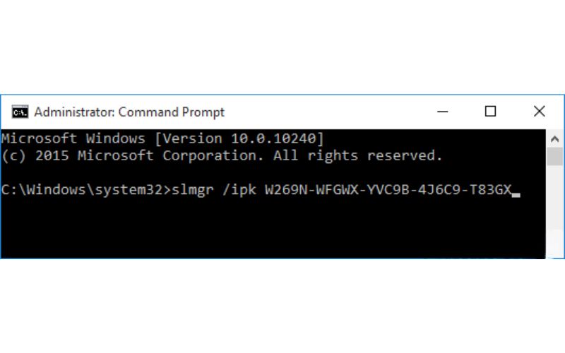 Install Windows license key