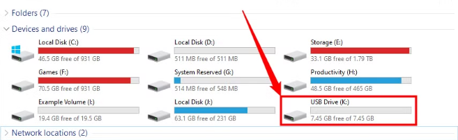 Copy file to usb drive