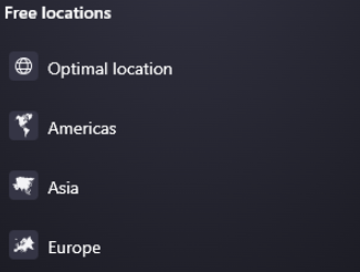 Select your virtual location