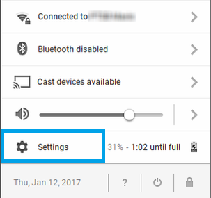 Go to setting