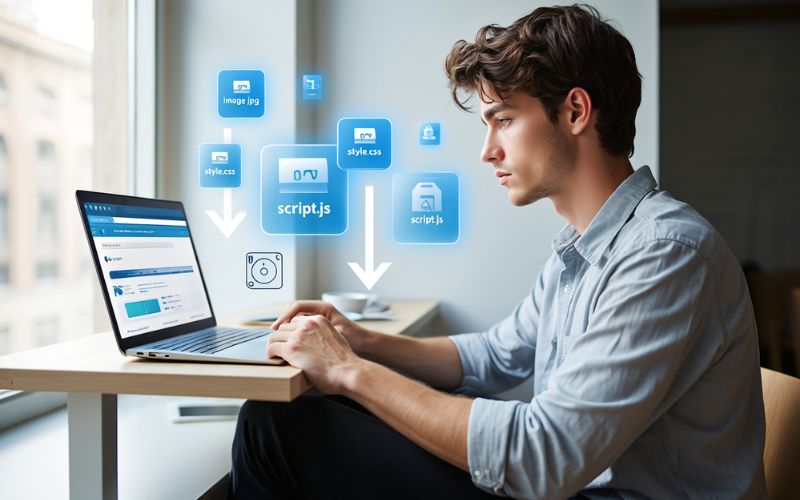Caching makes the browser load faster