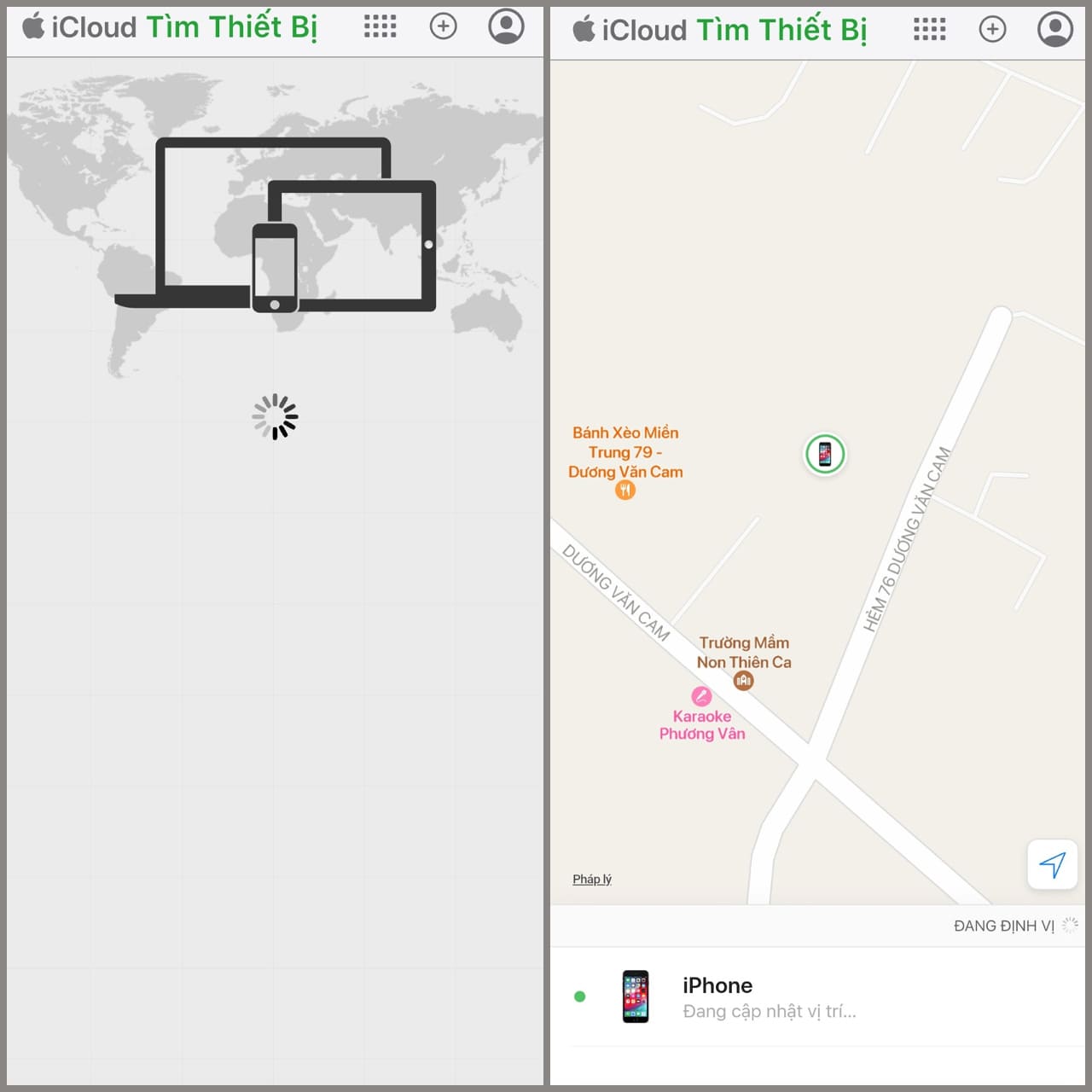 chọn tìm iphone