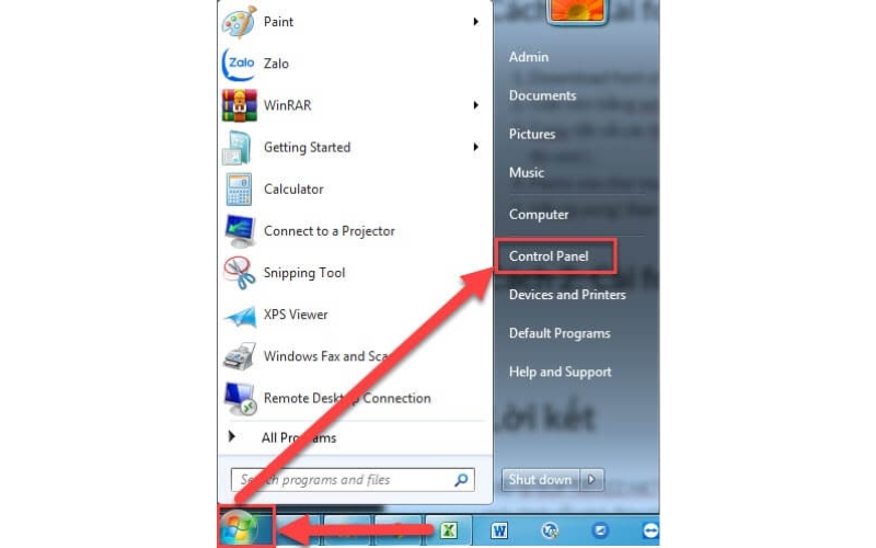 Cài font chữ qua Control Panel