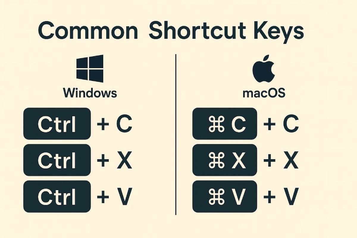 What is a Shortcut Key? Definition, Examples & Guide (2025) 1 Common Shortcut Keys