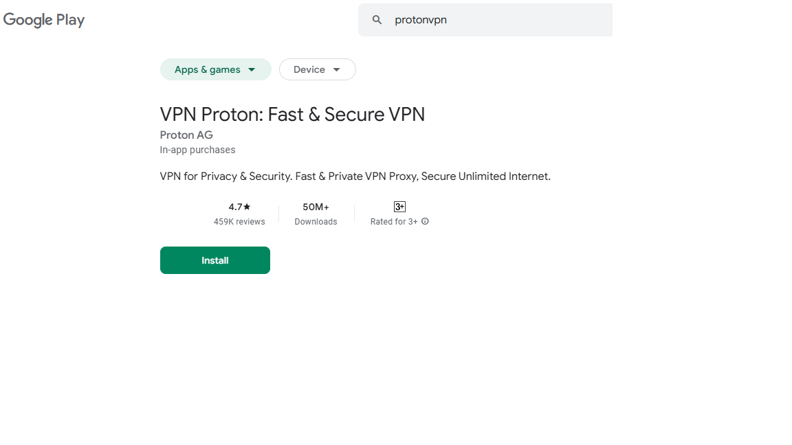 Download protonVPN