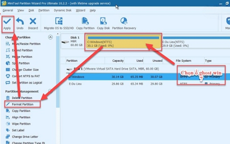 Detailed Guide to Ghost Win 7 Using USB with Images 5 Format the C drive