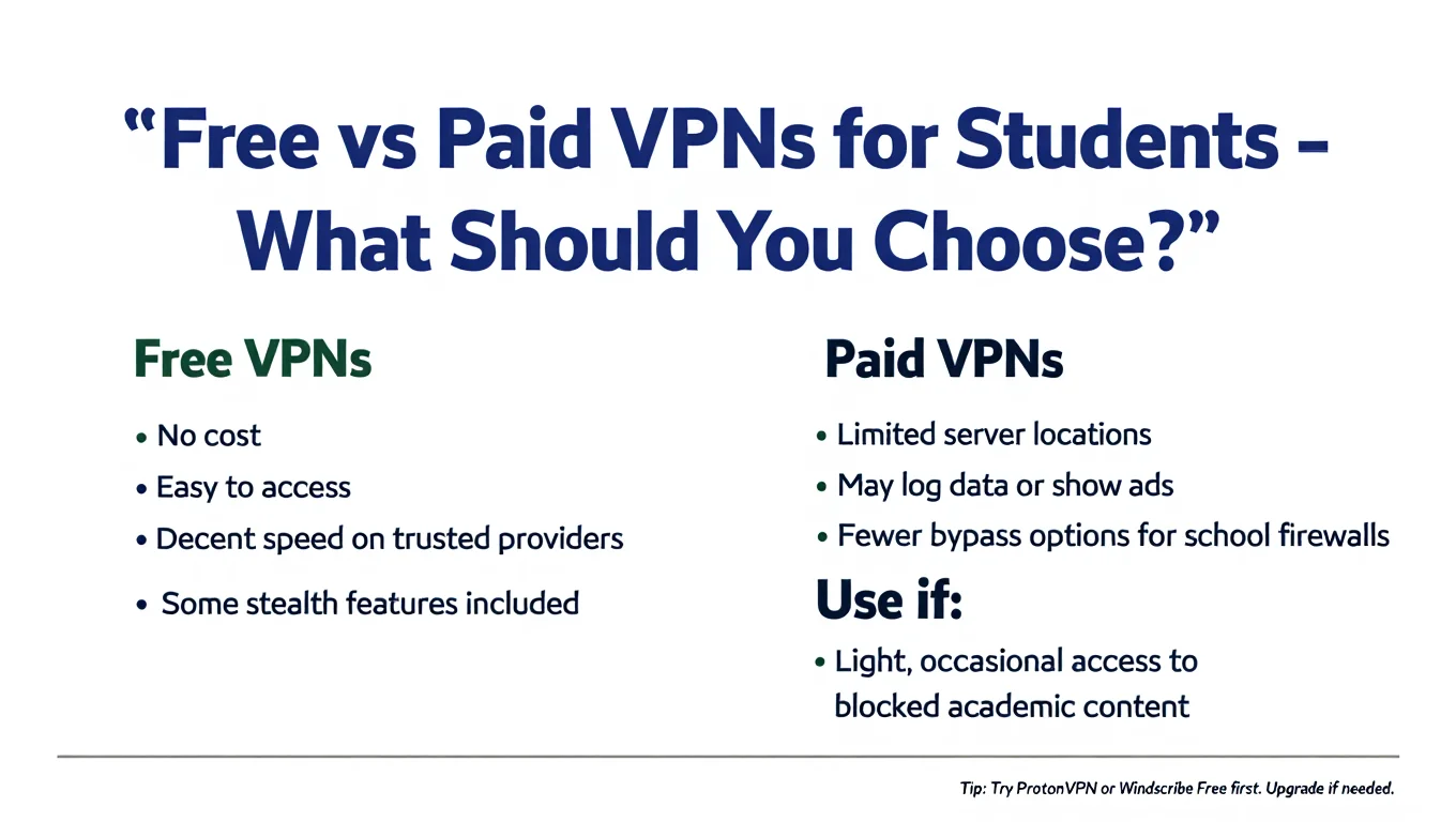 Free vs Paid VPNs: What Works Best at School?