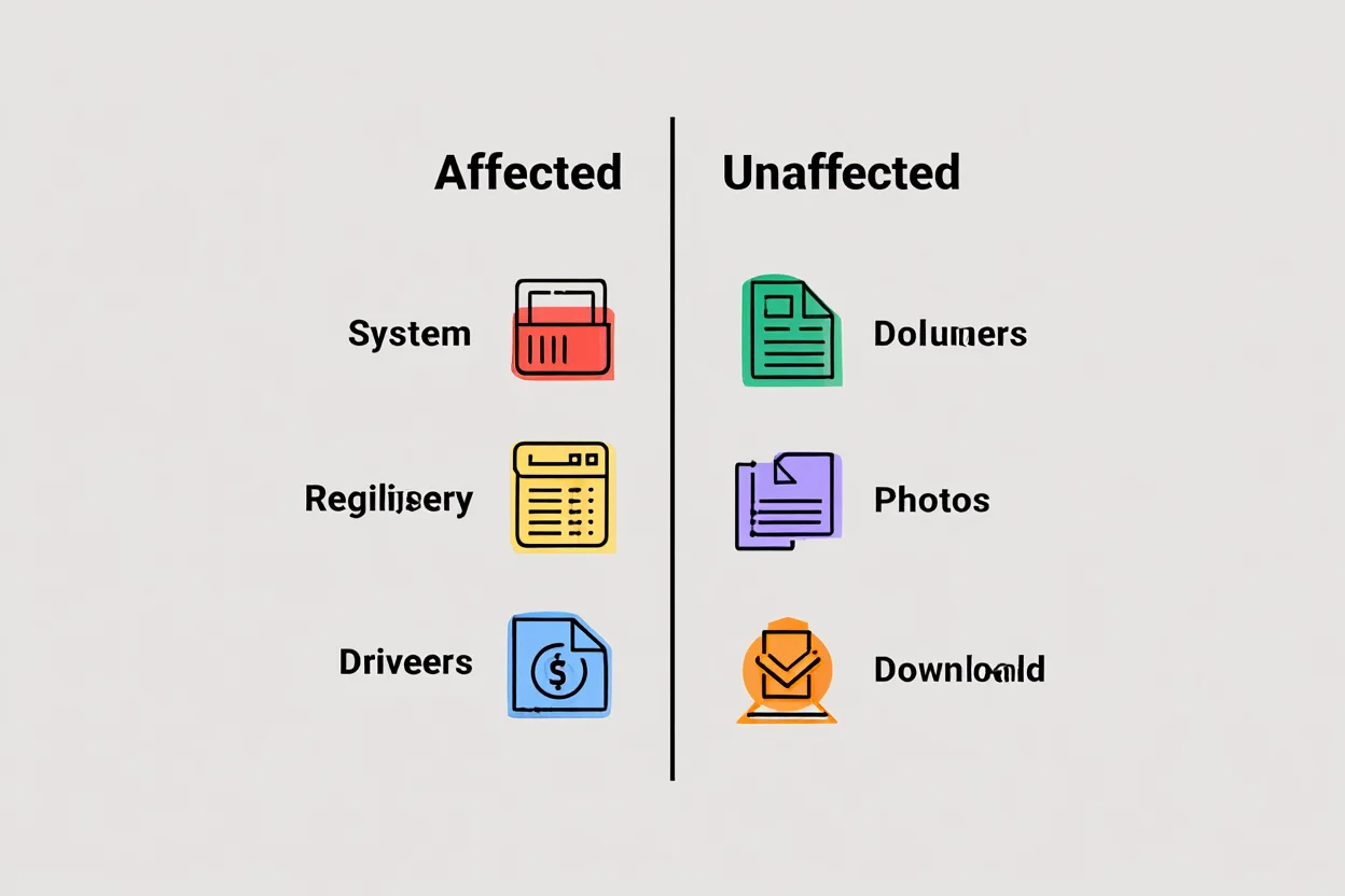Affected vs Unaffected by System Restore