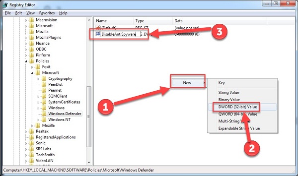 Disable Windows Defender On Windows 10 With 4 Easy Methods 9 Navigate to the following key