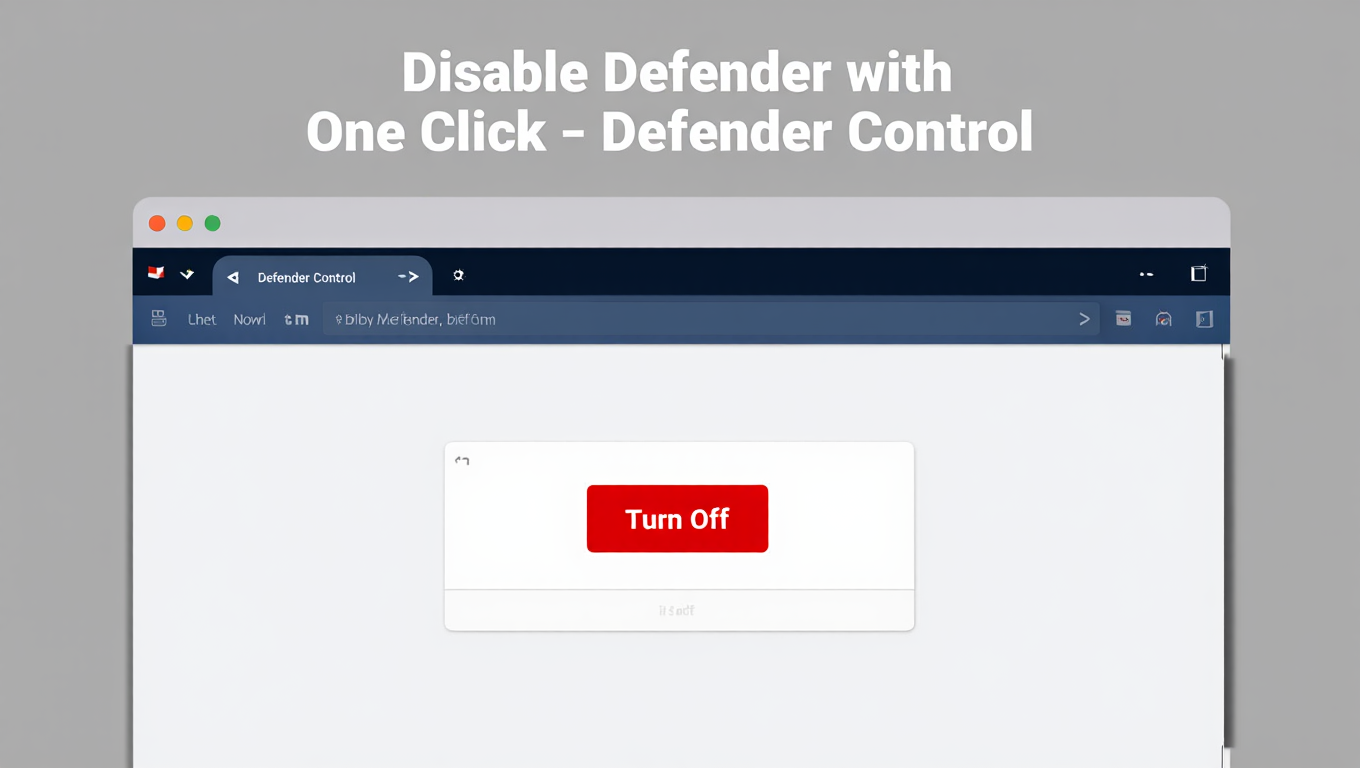 Disable Defender with Software