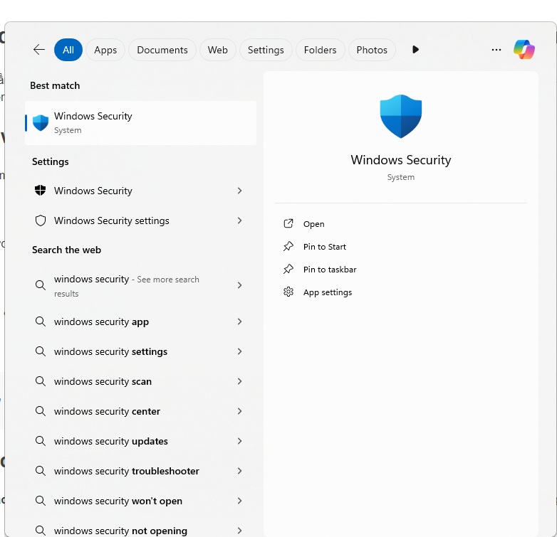 Open windows security