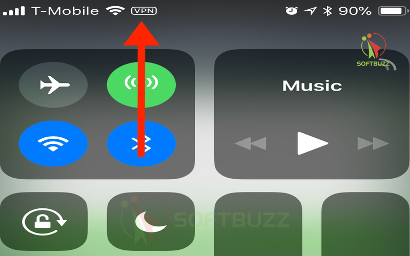 Check the VPN icon