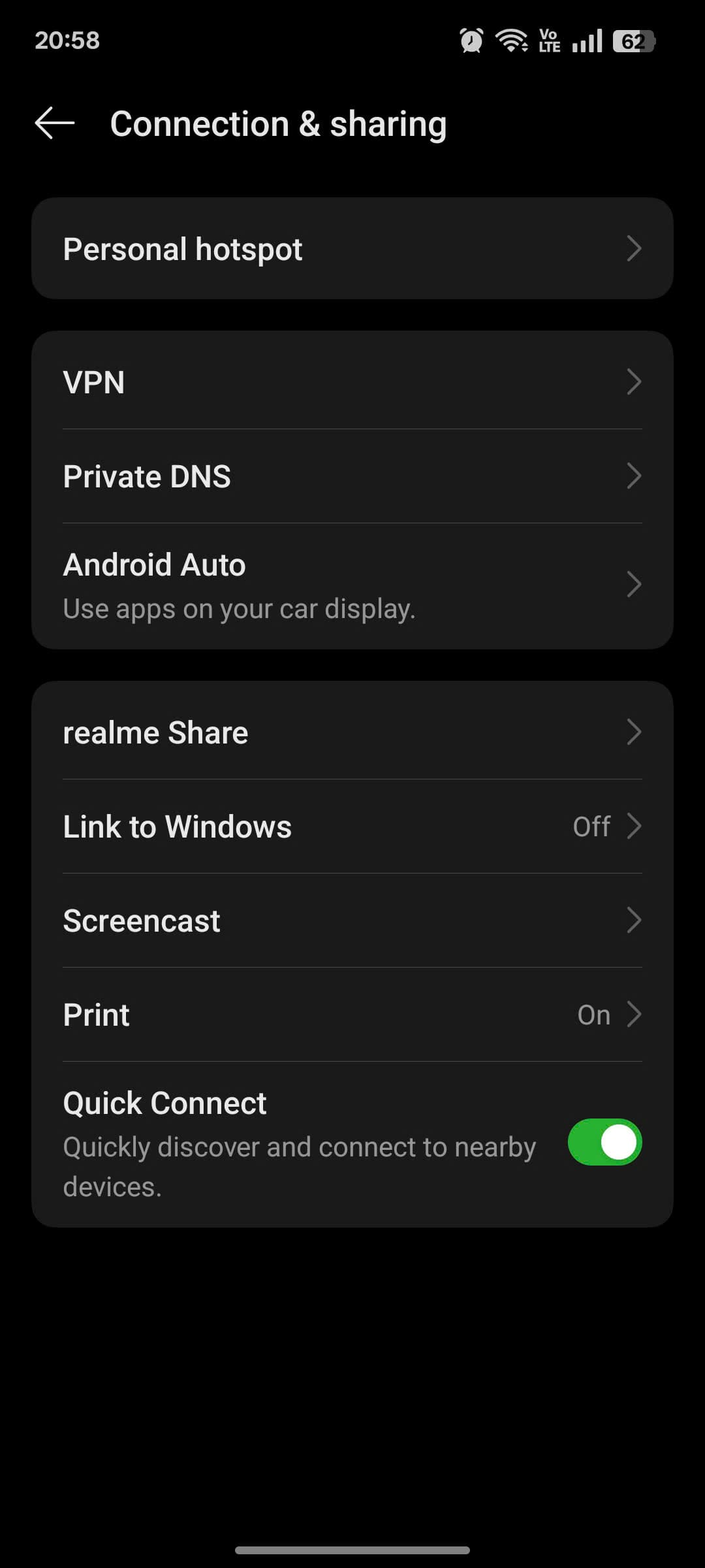 Android remove VPN profile
