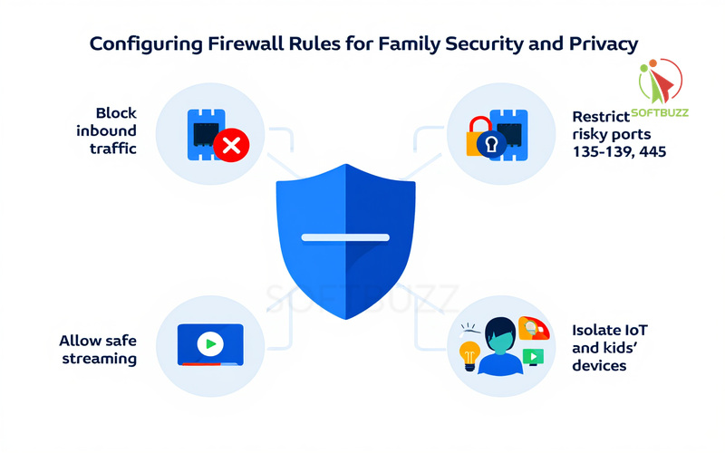 Firewall on Home Network: Setup & Security Guide 2025 18 Configuring firewall rules for family security and privacy
