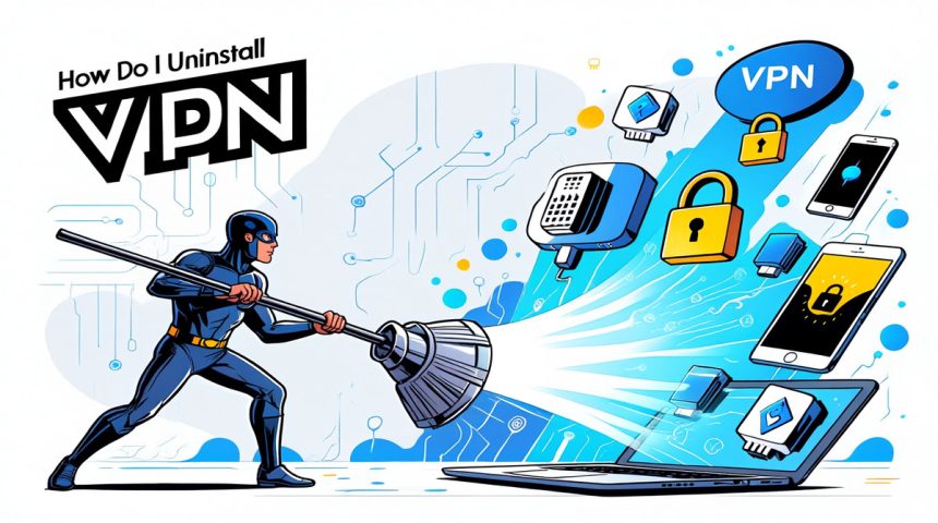 Creative VPN uninstall concept