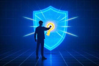 Man unlocking the power of firewall port