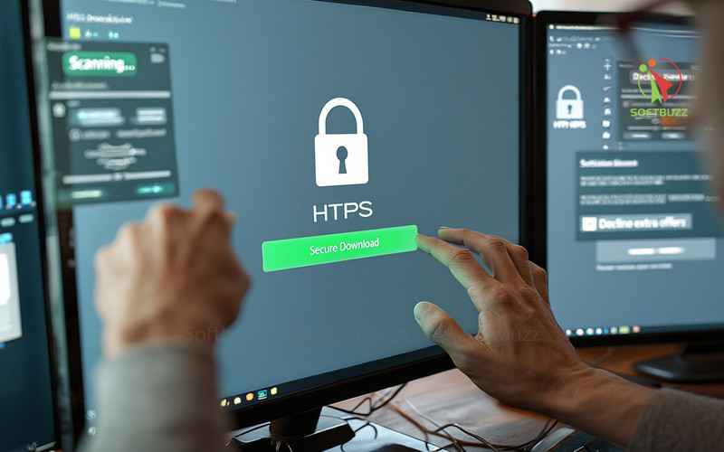 Secure download and installation of free video converters for Windows 10 in 2025 with large clear interface elements