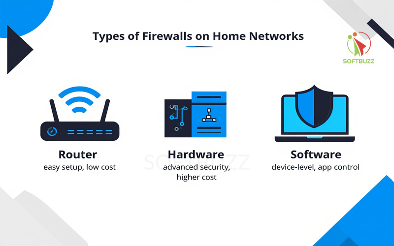 Firewall on Home Network: Setup & Security Guide 2025 17 Types of firewalls on home networks